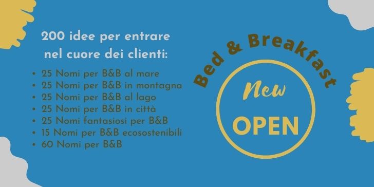 Sfondo turchese, scritta che elenca l'indice dell'articolo e immagine tipo insegna che dice "new Open"